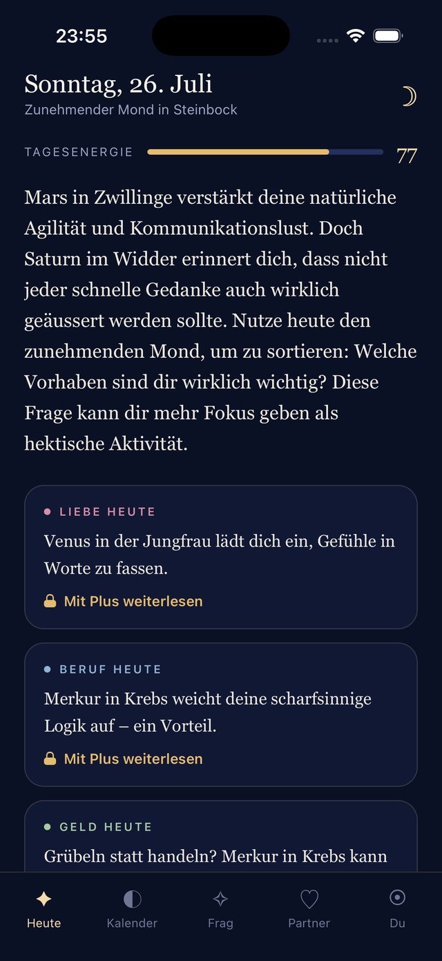 Sternweise App — persönliche Tagesdeutung mit Impulsen